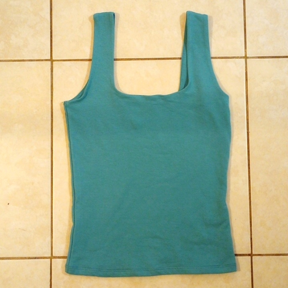 Abercrombie & Fitch Cotton Blend Square Neck Tank Size Small